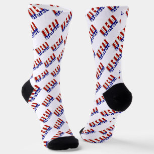 USA Rood Wit en Blauw Patriotisch Sokken