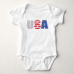 USA rood wit en blauw sterren en strepen Romper