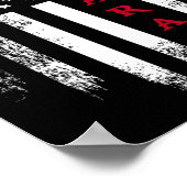 USA Rood Wit Karate Amerikaanse Vlag Cool Poster (Hoek)