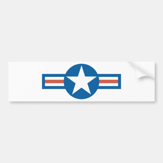 USA Roundel Bumpersticker (Voorkant)