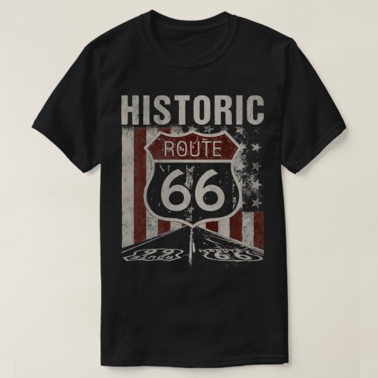 USA Route 66 Highway  America Road T-shirt (Design voorkant)