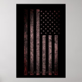 USA  Roze en Zwarte Grunge Amerikaanse vlag Poster (Voorkant)