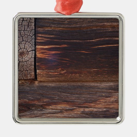 USA, Salmon, Idaho, Log Cabin Metalen Ornament (Voorkant)