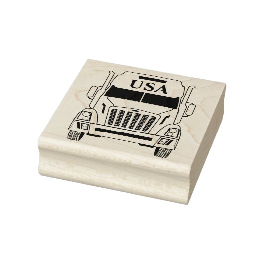 USA Semi Truck Rubber Stamp Rubberstempel (Stempel)