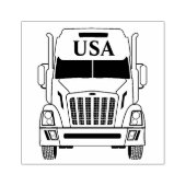 USA Semi Truck Rubber Stamp Rubberstempel (Afrduk)