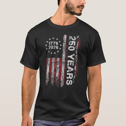 USA Semiquincentennial 250th Jubileum America O T-shirt (Voorkant)