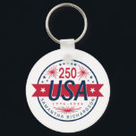 USA Semiquincentennial America's 250th Anniversary Sleutelhanger<br><div class="desc">USA Semiquincentennial America's 250th Anniversary keychain.
Make it yours with easy customization. Need a custom order? Just send us a message, we’re here to help. Kindly note that response times may vary slightly due to the time difference.</div>