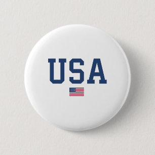 USA Shirt Vrouwen Mannen Kinder Amerikaanse Vlag P Ronde Button 5,7 Cm