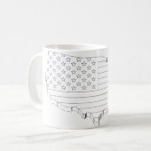 USA Sketch Koffiemok (Voorkant links)