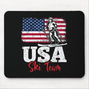 Usa Ski Team Amerika Skiën Wintersporten Us Skiën Muismat