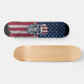  USA Skull Patriotic Skateboard Deck (Horizontaal)