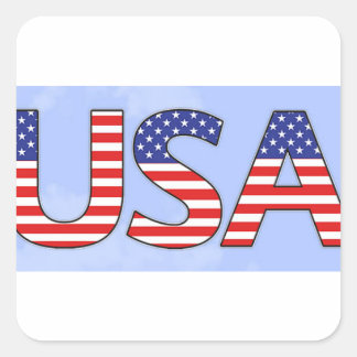 USA SLEUTELHANGERS EN LANYARDS VIERKANTE STICKER