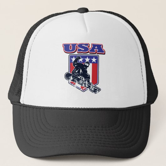 USA Snowboarder Trucker Pet (Voorkant)