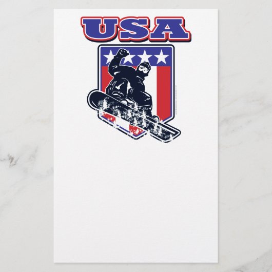 USA Snowboarding Briefpapier (Voorkant)