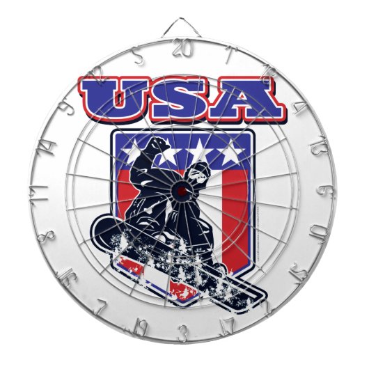 USA Snowboarding Dartbord (Voorkant)