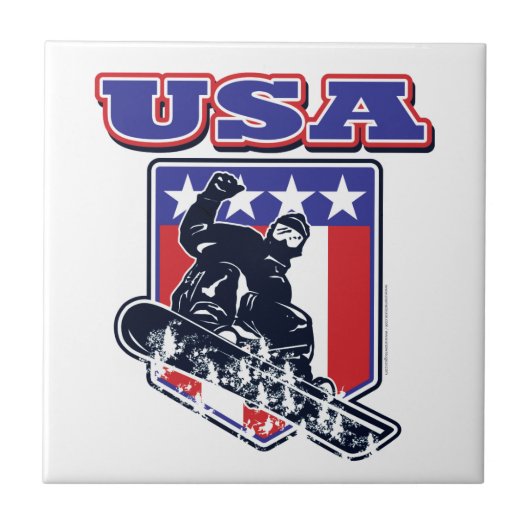 USA Snowboarding Tegeltje (Voorkant)