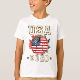 USA Soccer - American Football Kids Fan Gift 2026 T-shirt