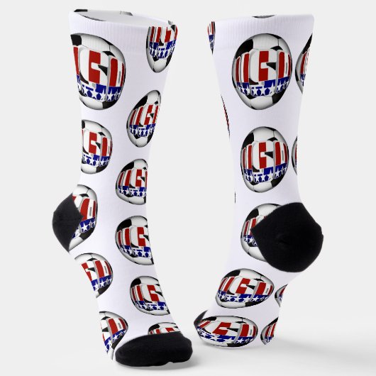 USA Soccer Ball Sokken (Gebogen)