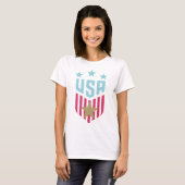 USA Soccer Crest Gold Star T-shirt (Voorkant volledig)