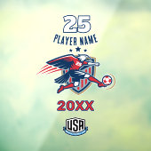 USA Soccer Eagle National Team Patriotic Action Raamsticker (Vel 3)