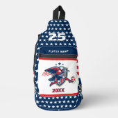 USA Soccer Eagle National Team Patriotic Action Sling Bag (Voorkant)