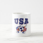 USA Soccer Fan Jersey Shirt American Flag Koffiemok (Center)