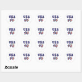 USA Soccer Fan Jersey Shirt American Flag Ronde Sticker (Vel)