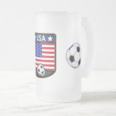 USA Soccer Frosted Beverage Stein Matglas Bierpul (Voorkant rechts)