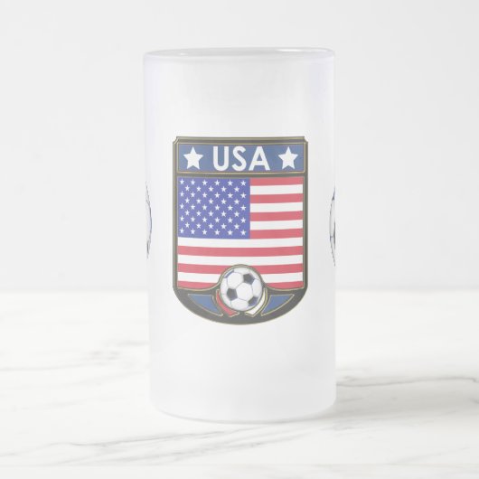 USA Soccer Frosted Beverage Stein Matglas Bierpul (Center)