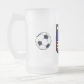USA Soccer Frosted Beverage Stein Matglas Bierpul (Links)