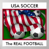 USA SOCCER, het ECHTE Poster van het FOOTBALL (Voorkant)