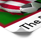 USA SOCCER, het ECHTE Poster van het FOOTBALL (Hoek)
