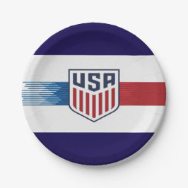 USA Soccer Party Paper Plate Papieren Bordje