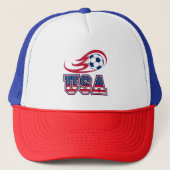 USA Soccer Patriotic American Flag Football Trucke Trucker Pet (Voorkant)