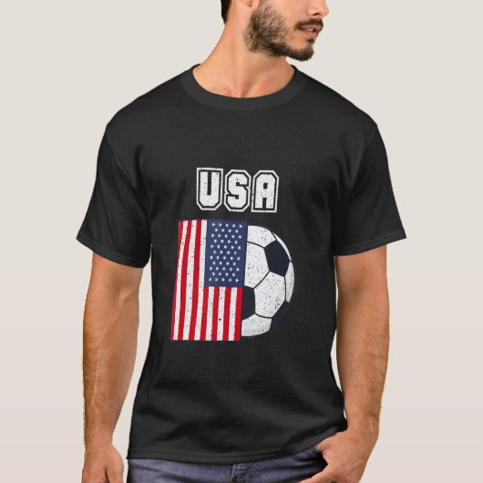 Usa Soccer Team Flag T-shirt (Voorkant)