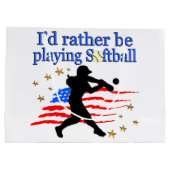 USA SOFTBAL SPIELER HEEFT SOFTBAL ONTWERP LIEF GROOT CADEAUZAKJE (Achterkant)