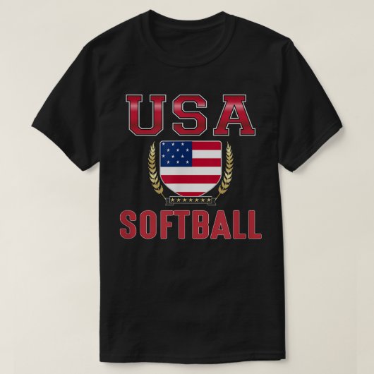 USA Softball - T-shirt (Design voorkant)