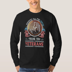 USA soldaat Eert Allen Die Hebben Gedient Dank Je T-shirt