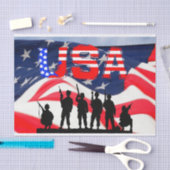 Usa Soldier in Honor Flag Tissuepapier (Craft)