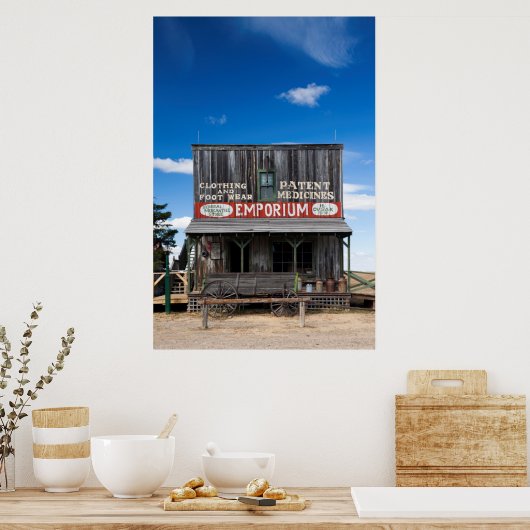 USA, South Dakota, Stamford, 1880 Town 2 Poster (Keuken)