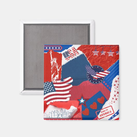 USA Souvenir Magnet (Voorkant / Achterkant)