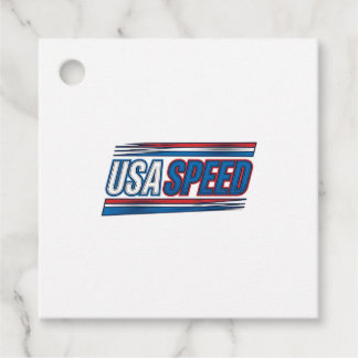 USA Speed Racing Patriottisch Vintage Vector Desig Bedankjes Labels