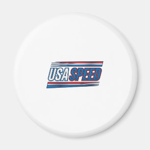 USA Speed Racing Patriottisch Vintage Vector Desig Magneet