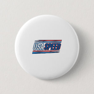 USA Speed Racing Patriottisch Vintage Vector Desig Ronde Button 5,7 Cm