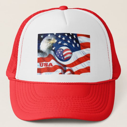 USA-Spread the love_ Trucker Pet (Voorkant)