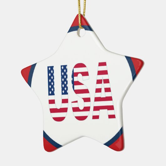 USA Star Dated Ornament (Links)
