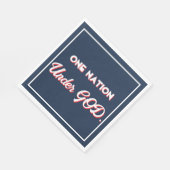 USA Star "één natie onder God" Servet (Hoek)