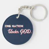 USA Star "één natie onder God" Sleutelhanger (Achterkant)