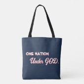 USA Star "één natie onder God" Tote Bag (Achterkant)