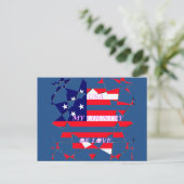 USA Star Spangled Love Mijn land van liefde Briefkaart (Staand voorkant)